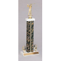 Spectrum Series Lightning Black & Gold Trophy on Column (18")